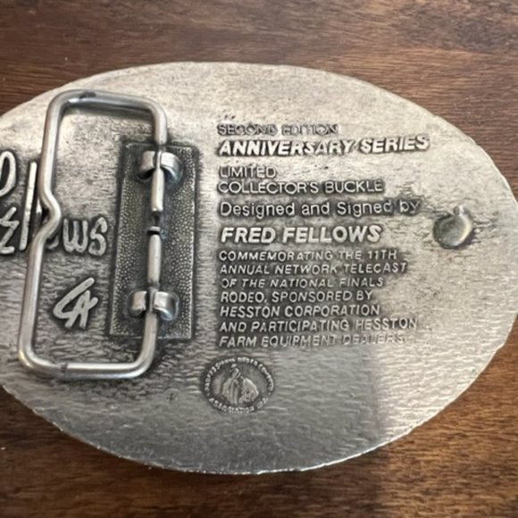 National Finals Rodeo NFR 1984 Hesston Commemorative Belt Buckle Second Edition - Picture 3 of 5